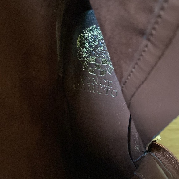 Brown Suede Heeled Ankle Boots Sz 7.5 - Picture 6 of 7